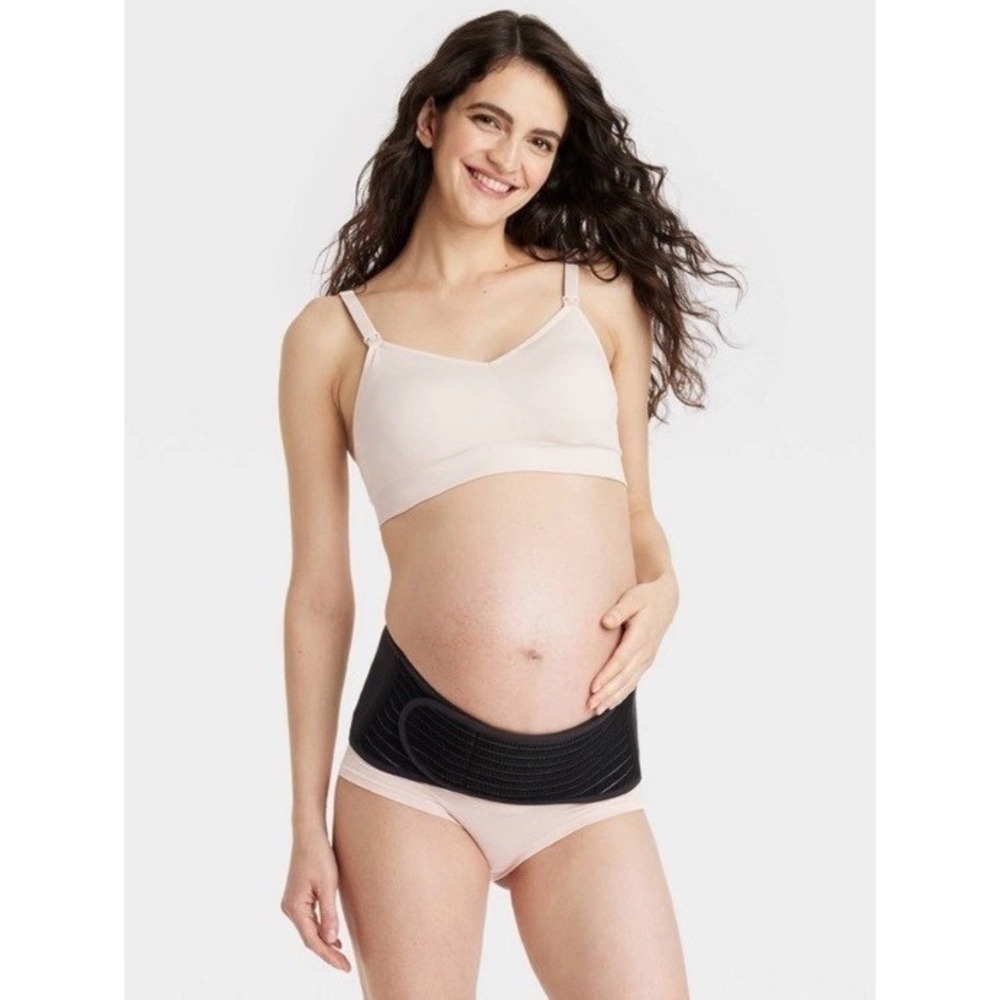 Maternity Support Belt - Isabel Maternity Black M / L Under Belly Pregnancy Band